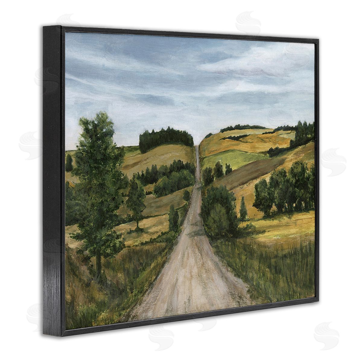 Michael Willett Receding Country Path Black Framed Giclee Wall Art Print
