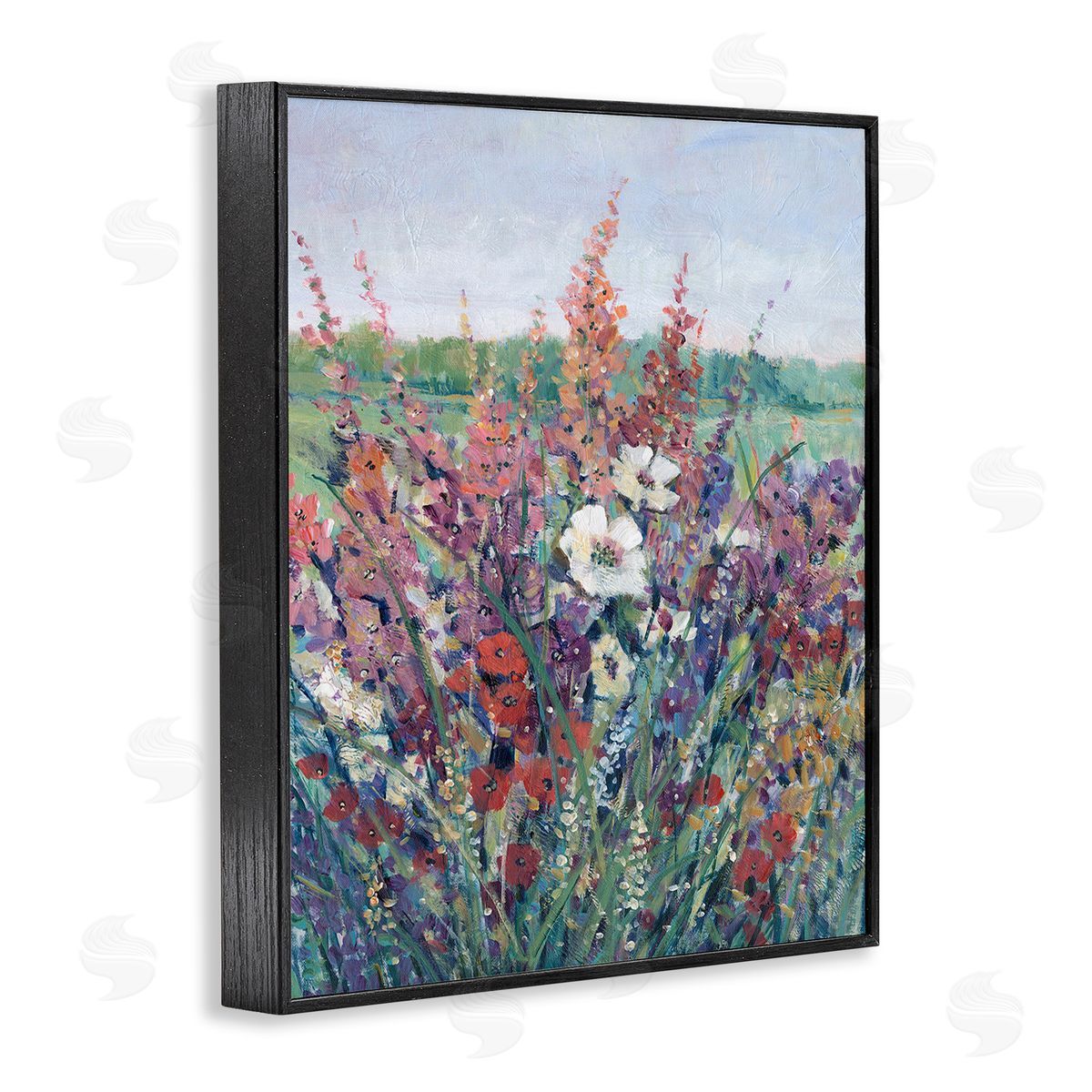 Tim O'Toole Blooming Country Botanicals Black Framed Giclee Wall Art Print
