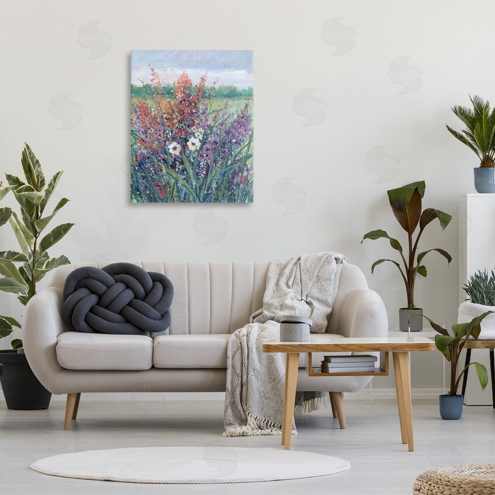 Tim O'Toole Spring Meadow Florals Canvas Wall Art Print in Room