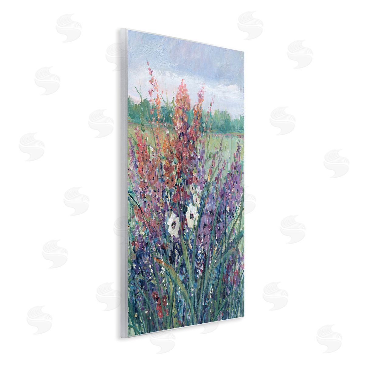 Tim O'Toole Spring Meadow Florals Wooden Wall Plaque Art Print