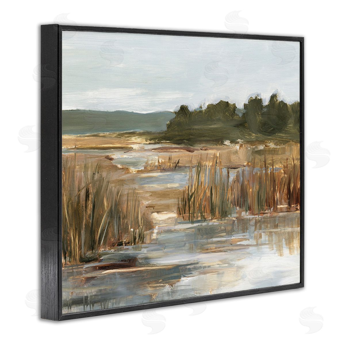 Ethan Harper Murky Stream Landscape Black Framed Giclee Wall Art Print