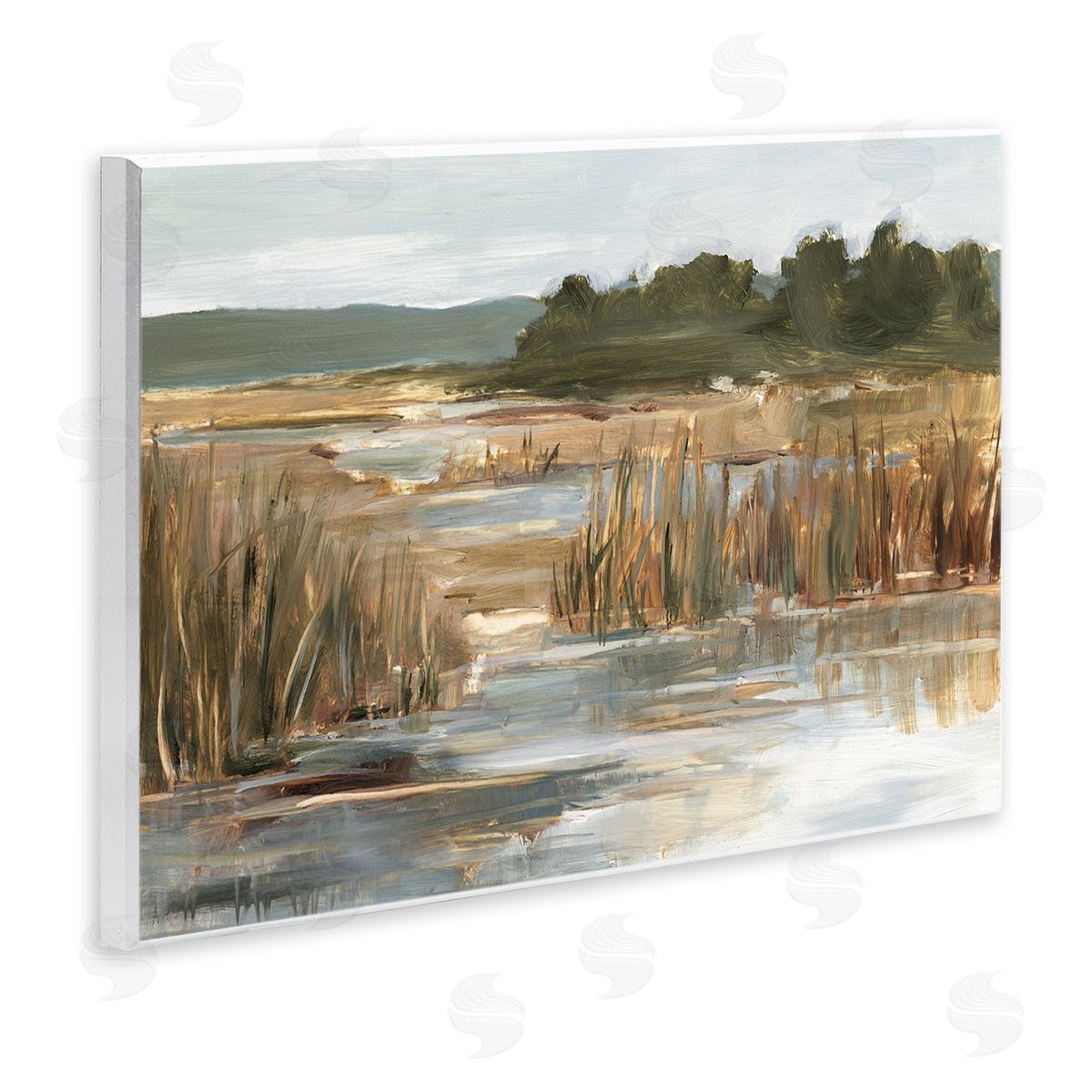Ethan Harper Murky Stream Landscape Wooden Wall Plaque Art Print