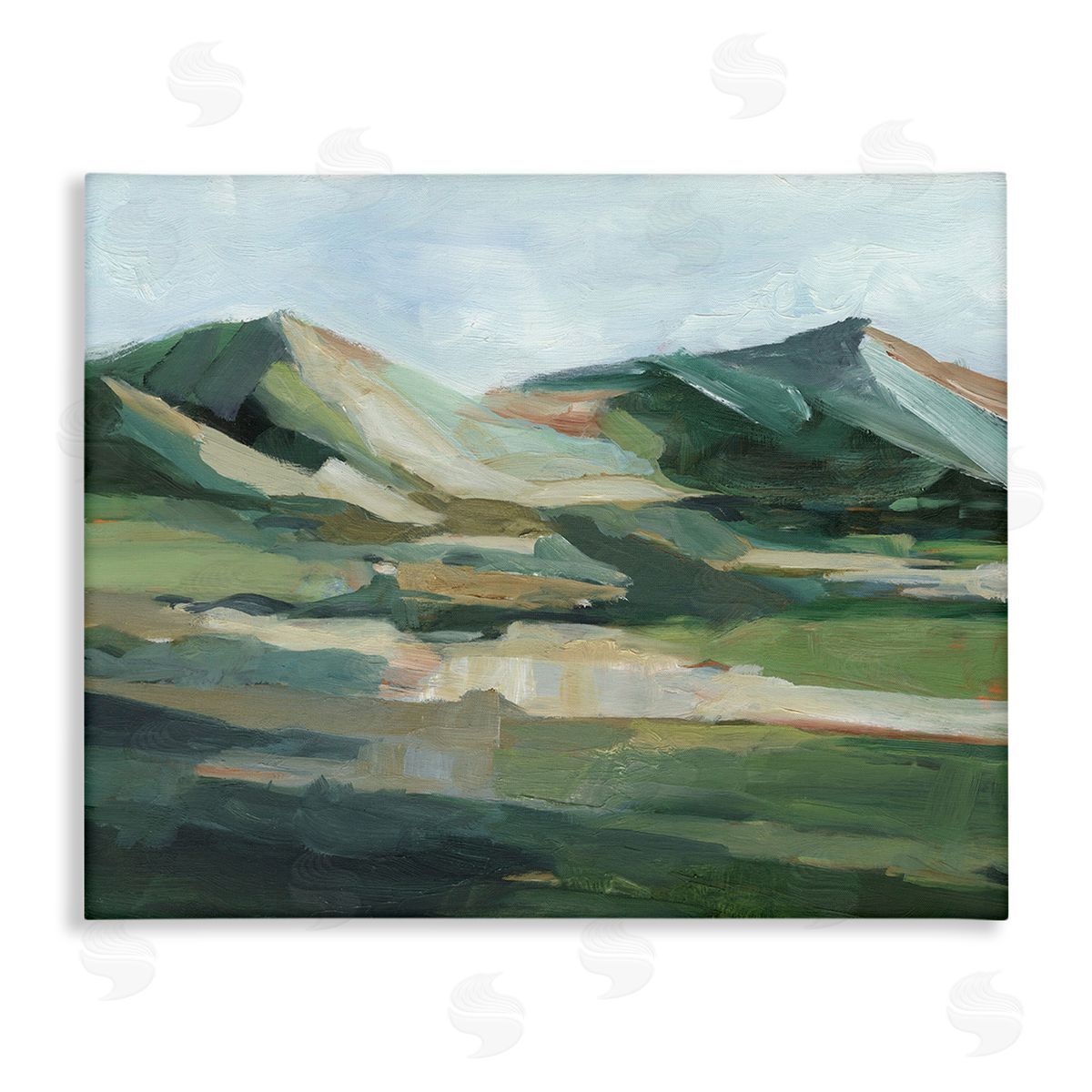 Ethan Harper Brushed Mountain Peaks Canvas Wall Art Print