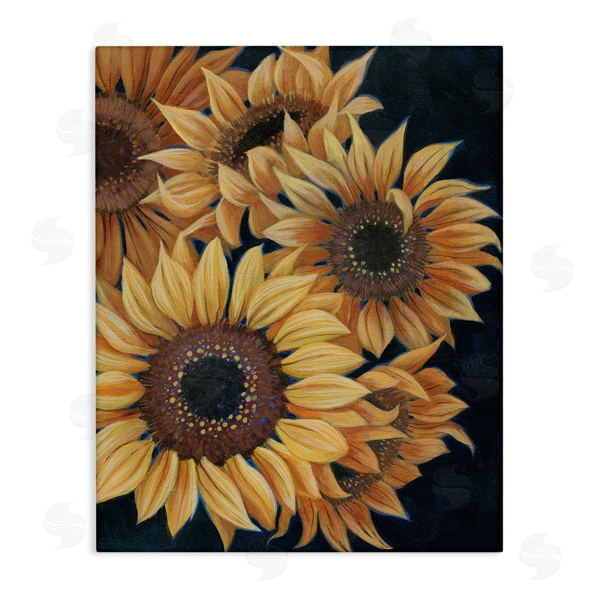 Grace Popp Detailed Sunflower Blooms Canvas Wall Art Print