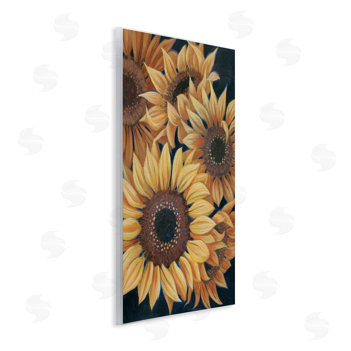 Grace Popp Detailed Sunflower Blooms Wooden Wall Plaque Art Print