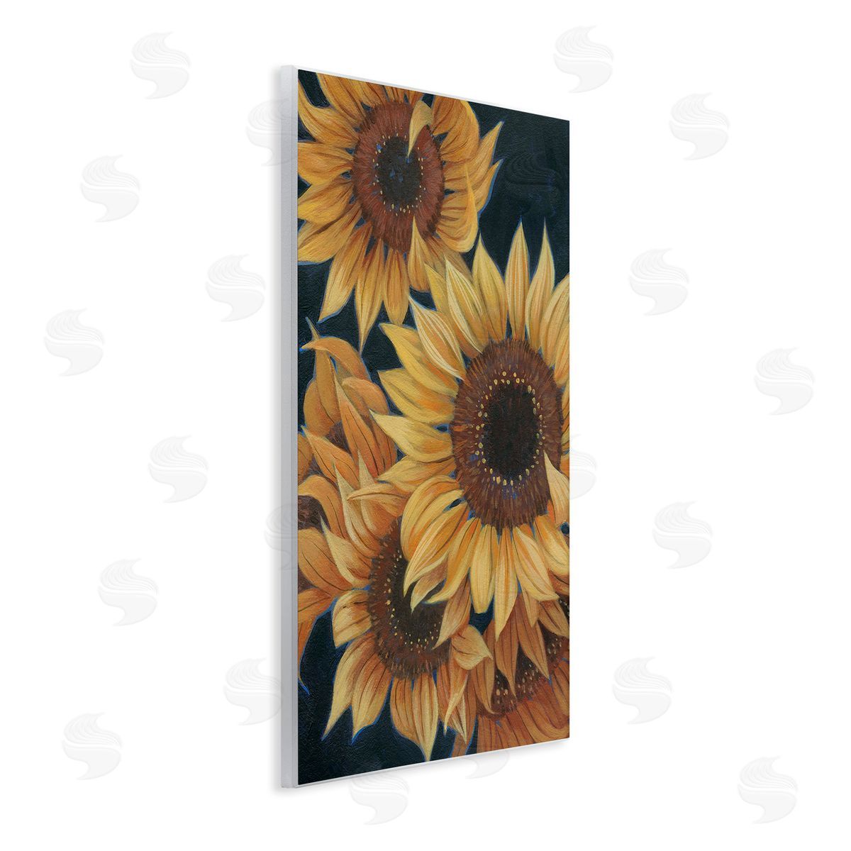 Grace Popp Sunflowers with Curling Petals Wooden Wall Plaque Art Print