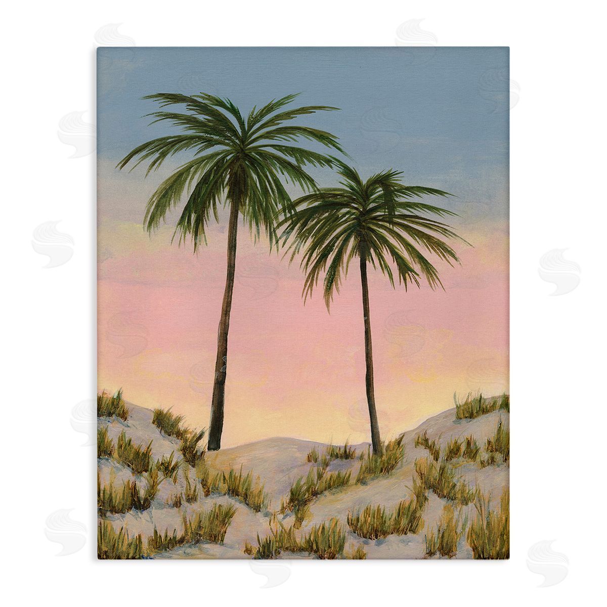Michael Willett Sunrise Palm Trees Canvas Wall Art Print