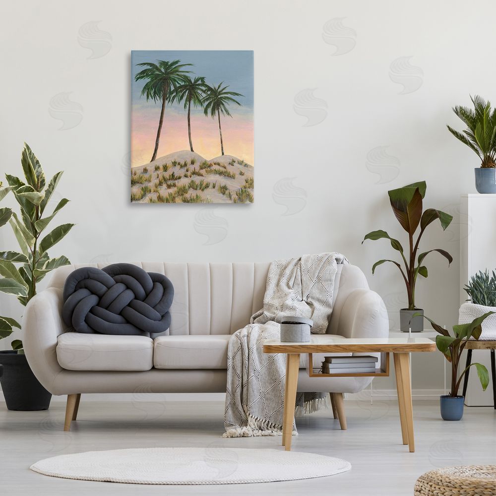 Michael Willett Palm Trees on Hill Canvas Wall Art Print in Room