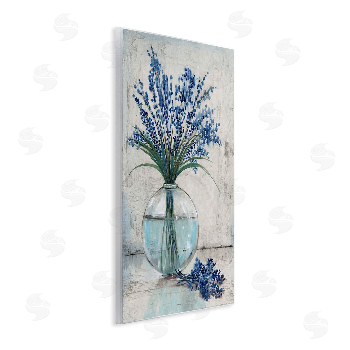 Tim O'Toole Lavender Sprigs in Vase Wooden Wall Plaque Art Print