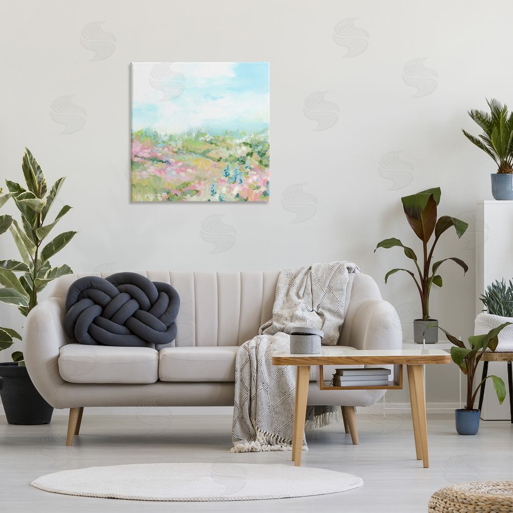 June Erica Vess Pastel Cloudy Meadow Canvas Wall Art in Room