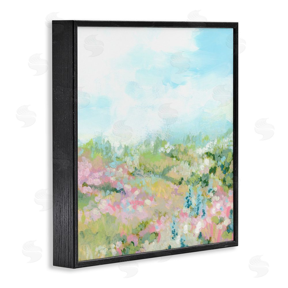 June Erica Vess Pastel Cloudy Meadow Black Framed Glicee Wall Art Print