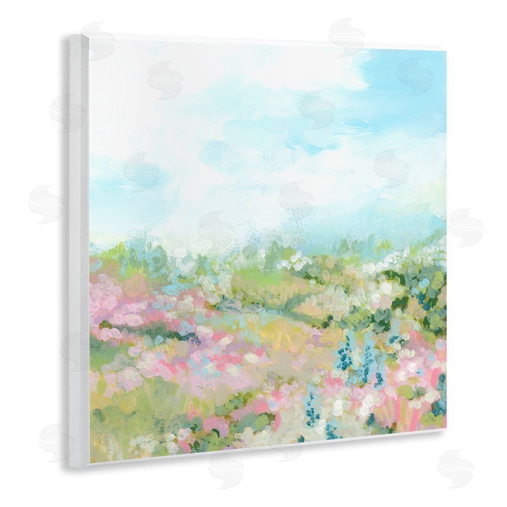 June Erica Vess Pastel Cloudy Meadow Wooden Wall Plaque Art Print