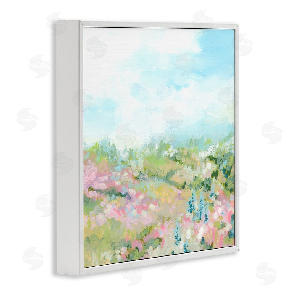 June Erica Vess Pastel Cloudy Meadow White Framed Glicee Wall Art Print