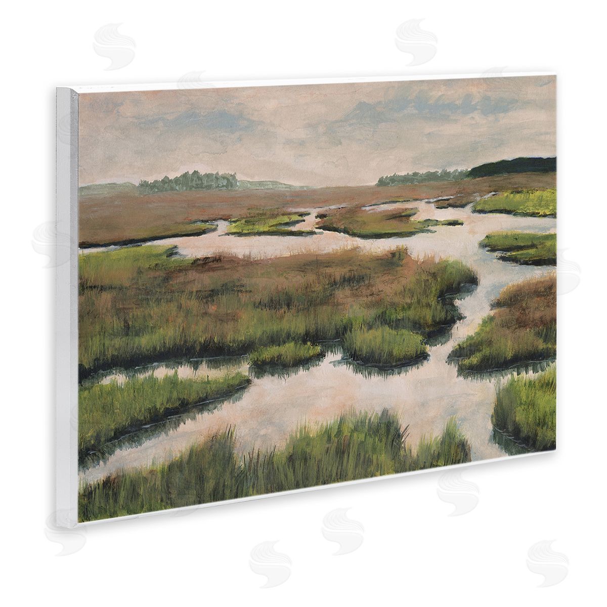 Michael Willett Asymmetrical Stream Nature Wooden Wall Plaque Art Print