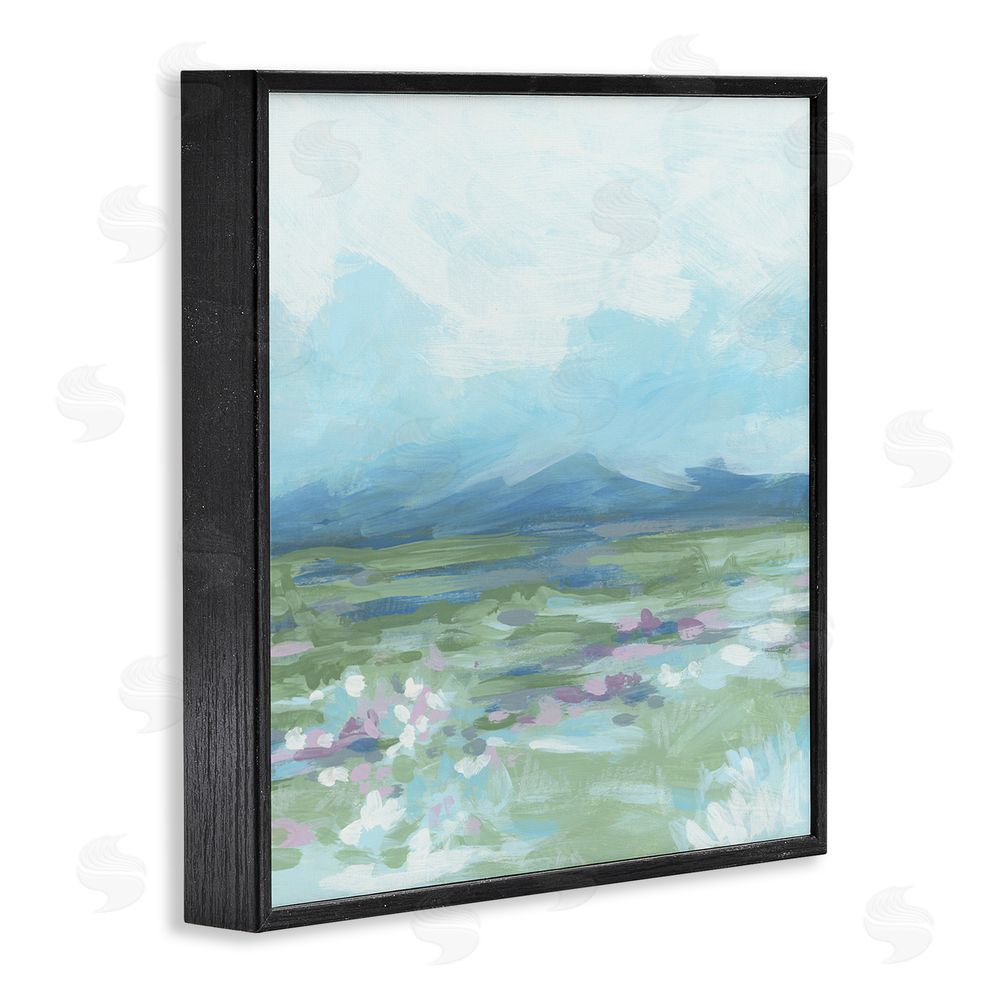 June Erica Vess Foggy Mountain Valley Black Framed Glicee Wall Art Print