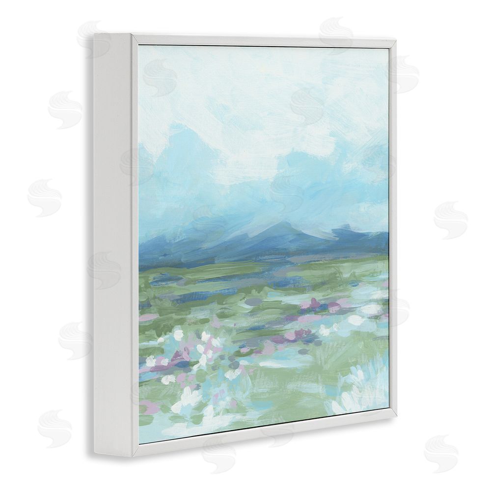 June Erica Vess Foggy Mountain Valley White Framed Glicee Wall Art Print