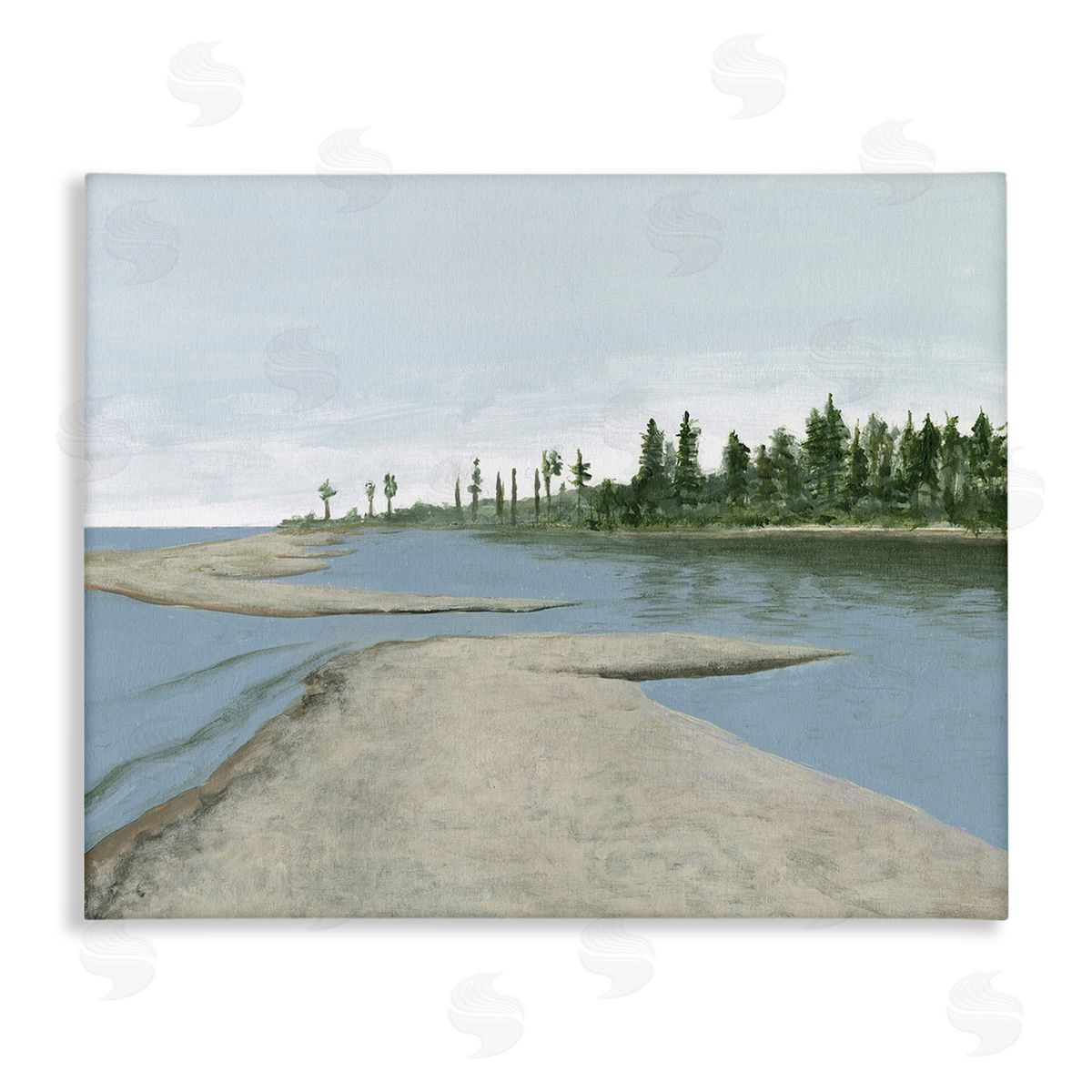 Michael Willett Lake Waterfront Scenery Canvas Wall Art Print