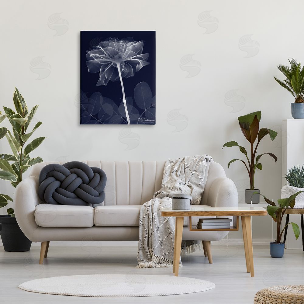 Albert Koetsier Dark Flower Shape Canvas Wall Art Print in Room