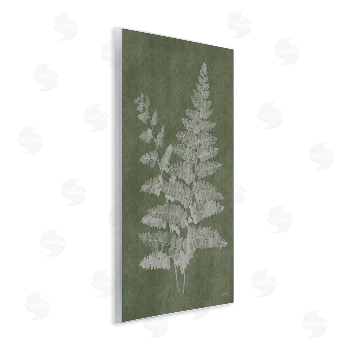 Annie LaPoint Green Rustic Ferns Wooden Wall Plaque Art Print