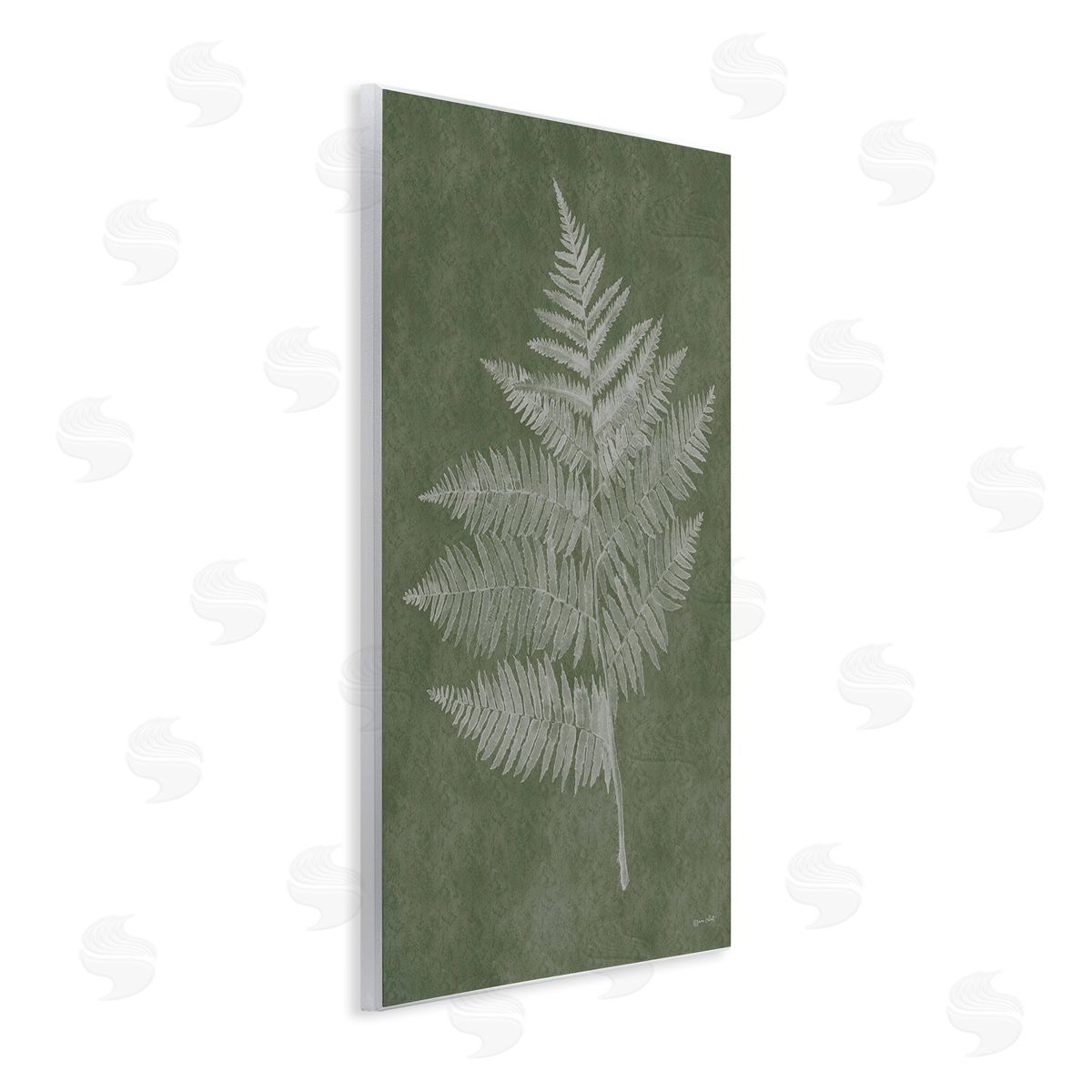 Annie LaPoint Asymmetrical Fern Plant Wooden Wall Plaque Art Print