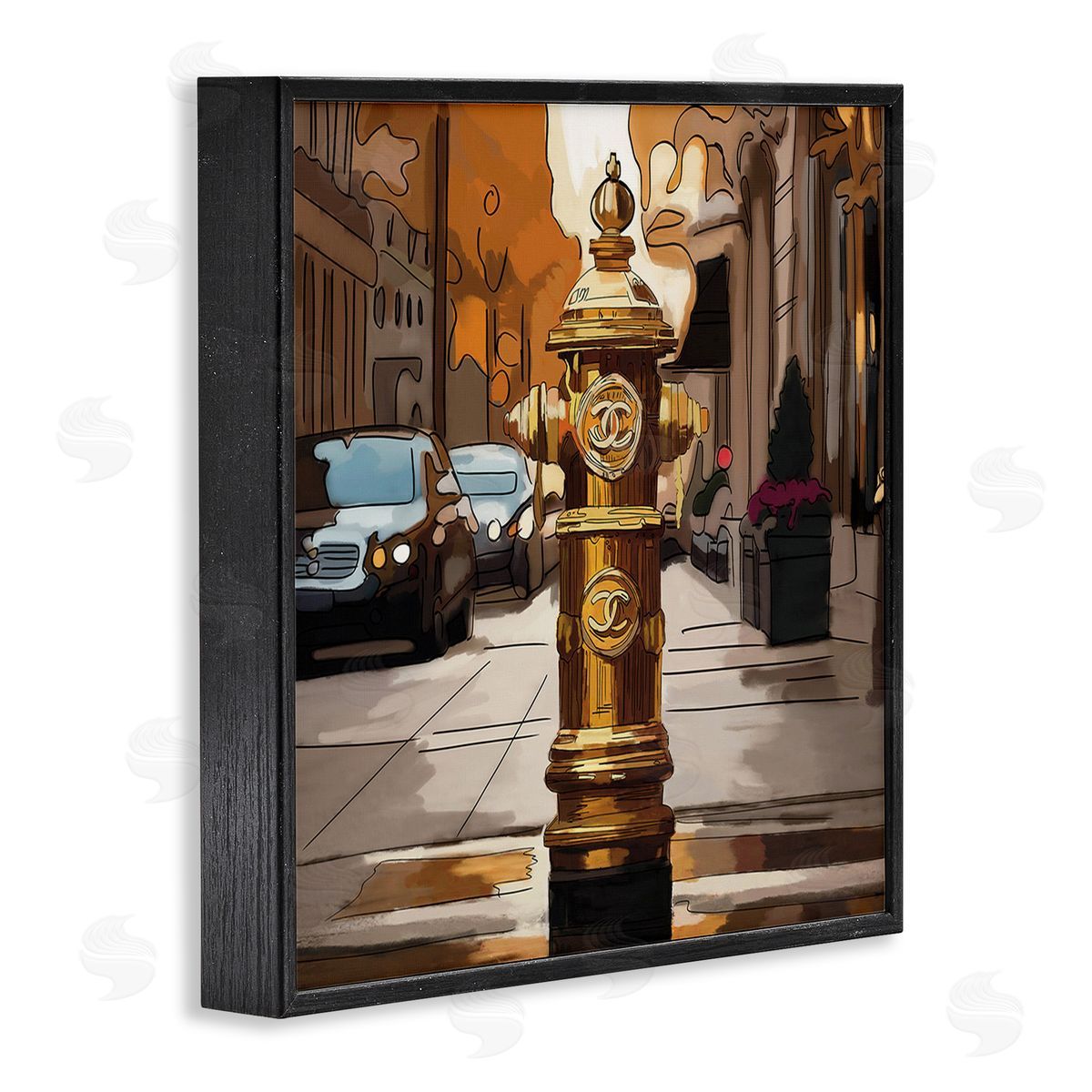 Amelia Noyes Glam City Hydrant Black Framed Giclee Wall Art Print