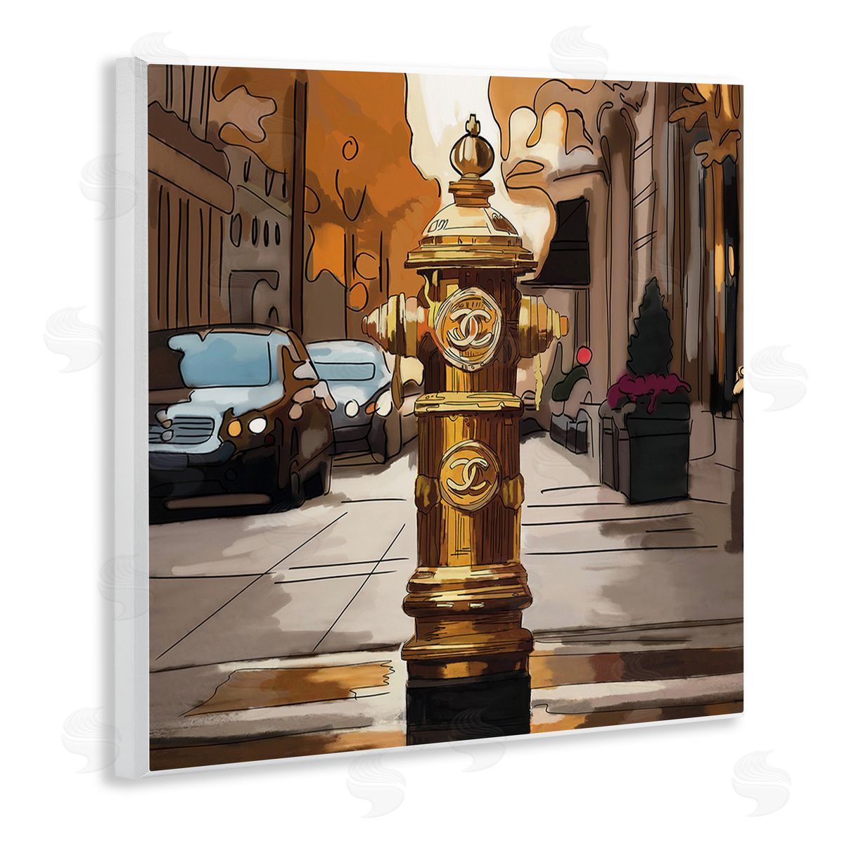 Amelia Noyes Glam City Hydrant Wooden Wall Plaque Art Print