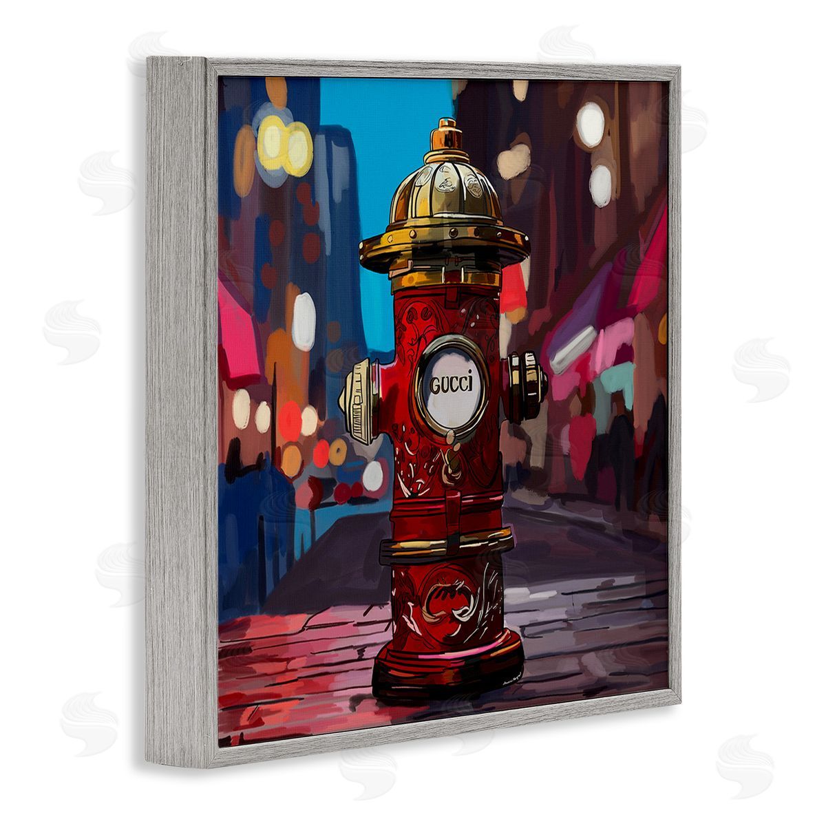 Amelia Noyes Vivid Glam Hydrant Gray Framed Giclee Wall Art Print