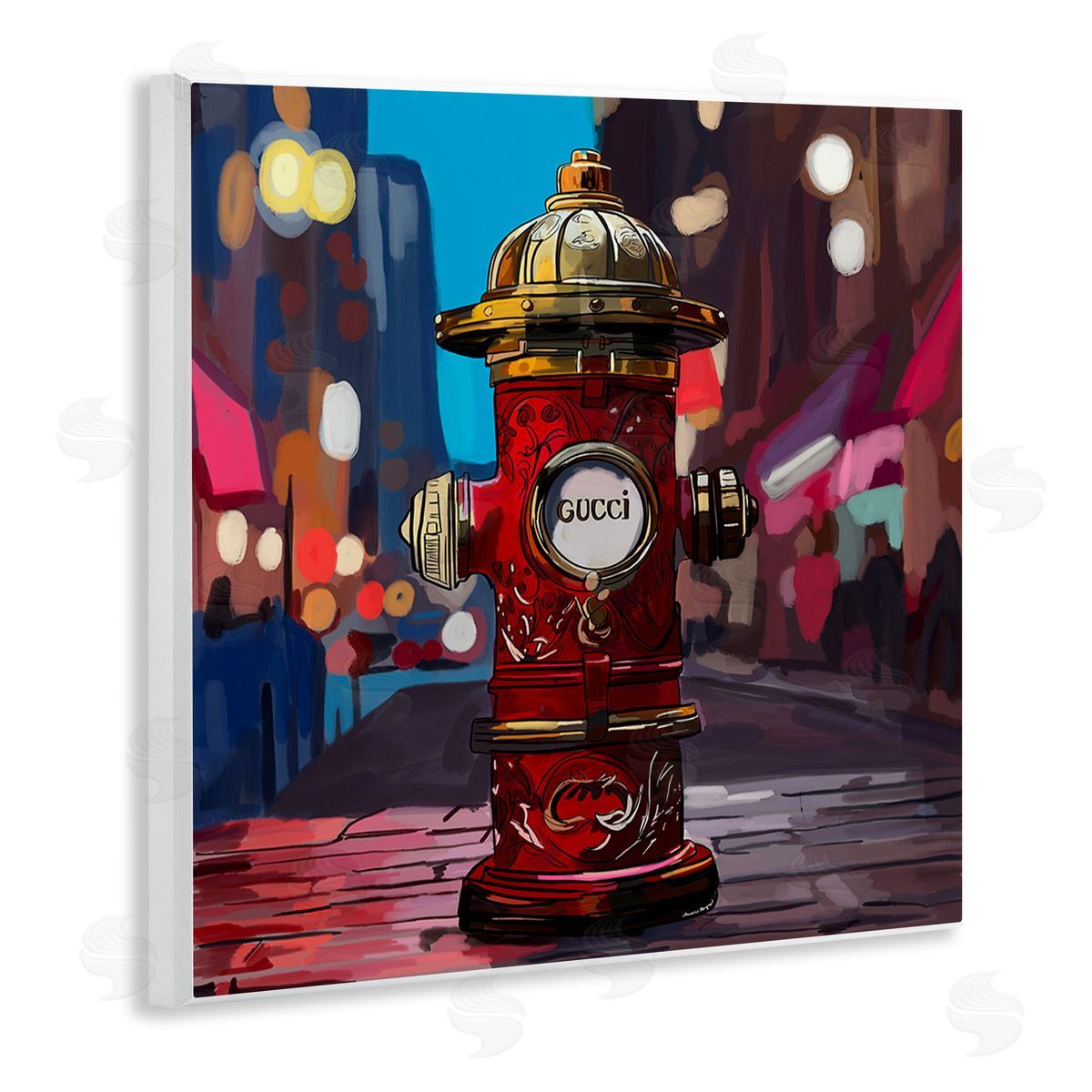 Amelia Noyes Vivid Glam Hydrant Wooden Wall Plaque Art Print