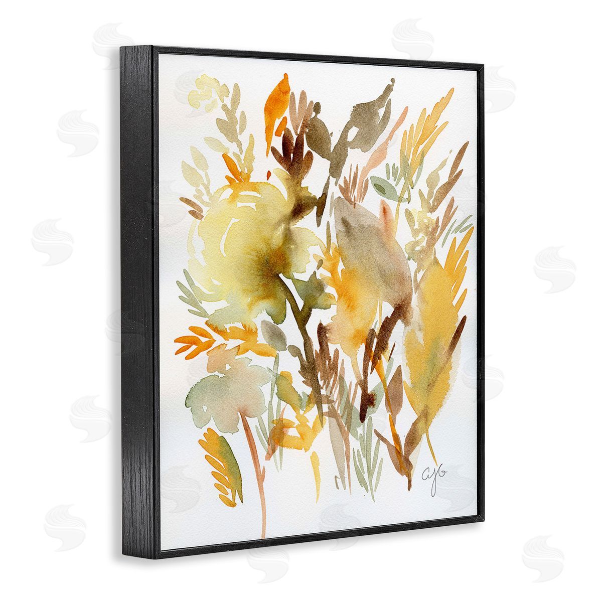 Alexandria Gilbert Kincaid Abstract Autumnal Foliage Black Framed Giclee Wall Art Print