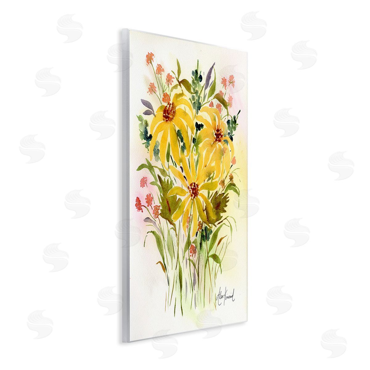 Alexandria Gilbert Kincaid Abstract Daisy Bunches Wooden Wall Plaque Art Print