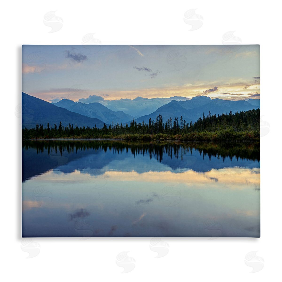 Margaret Clavell Mountain Clouds Reflection Canvas Wall Art Print
