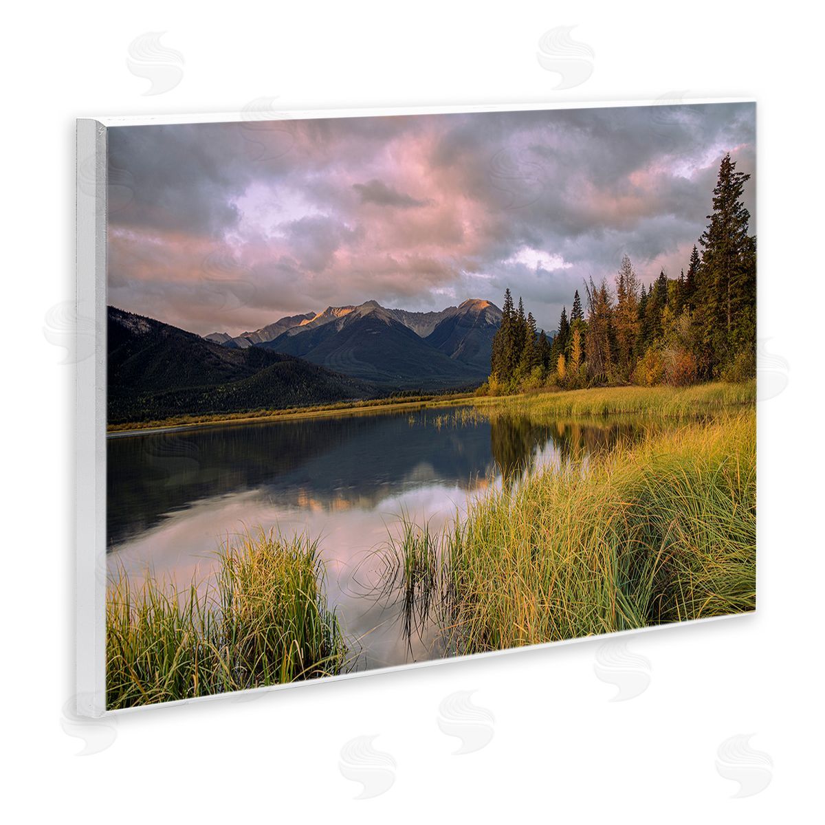 Margaret Clavell Lake's Edge Landscape Wooden Wall Plaque Art Print