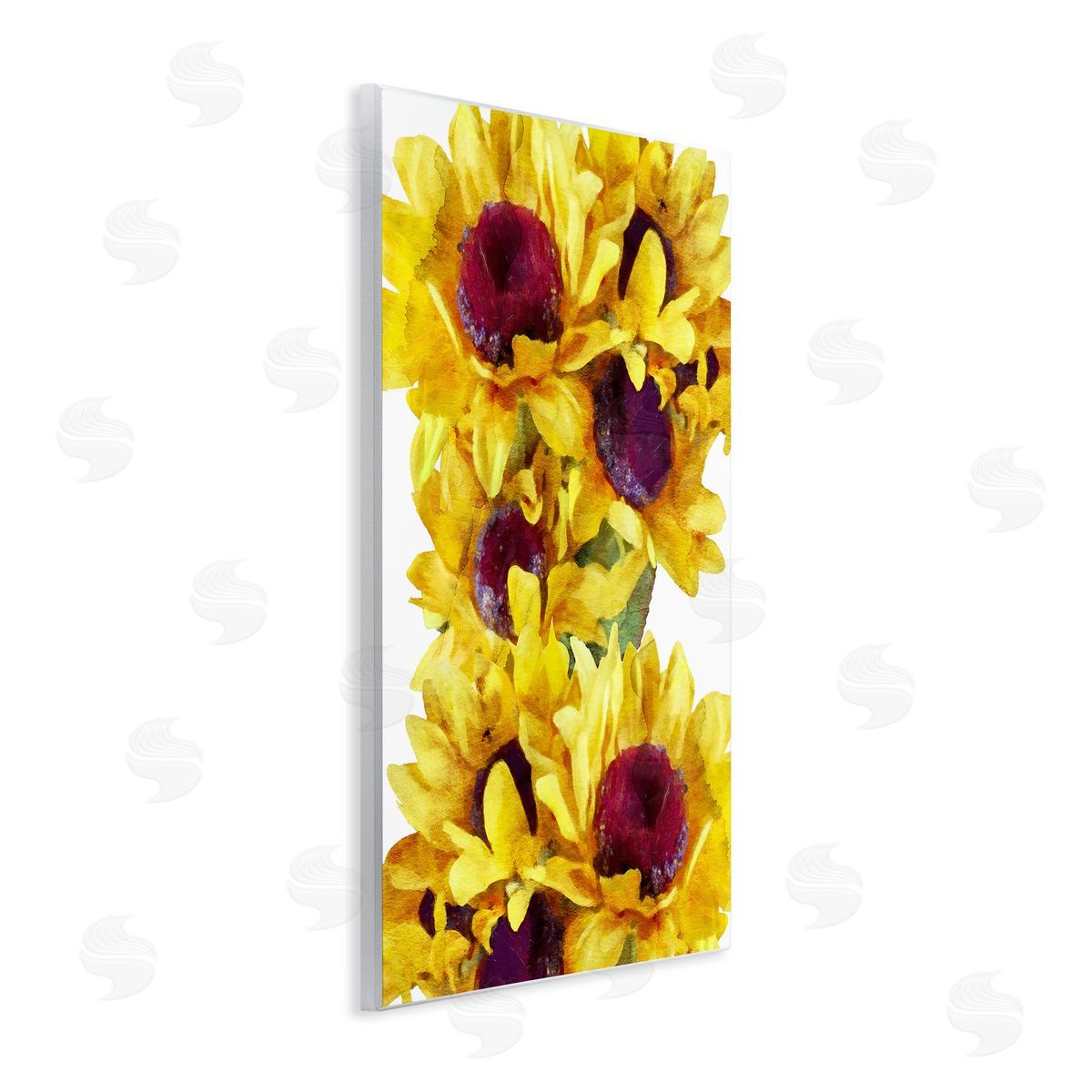 Chamira Young Overlapping Sunflower Blooms Wooden Wall Plaque Art Print