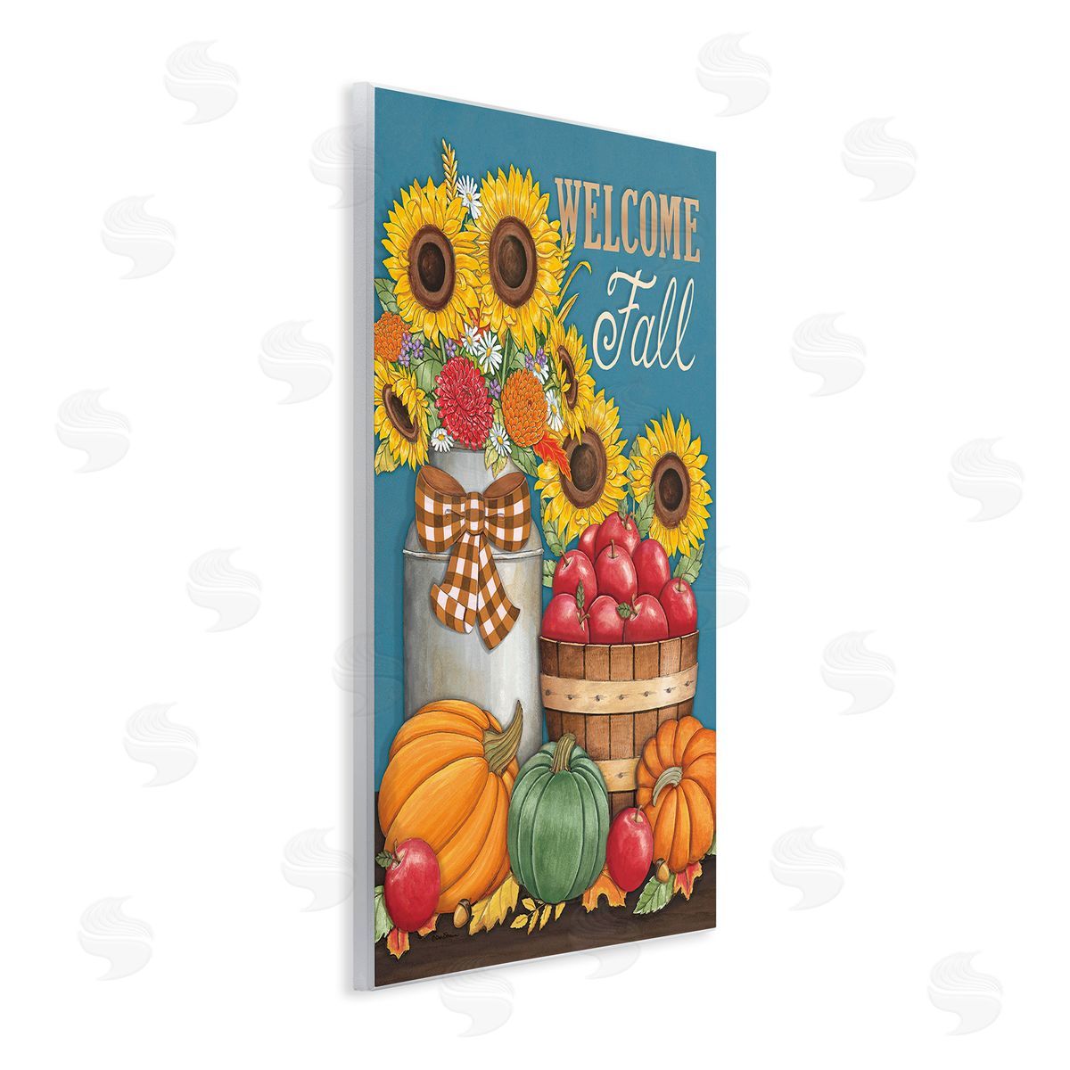 Deb Strain Welcome Fall Harvest Wooden Wall Plaque Art Print
