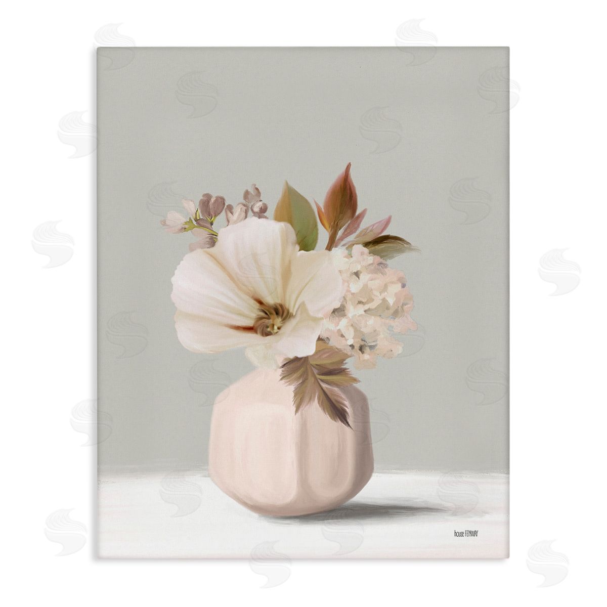 House Fenway Delicate Blooms in Vase Canvas Wall Art Print