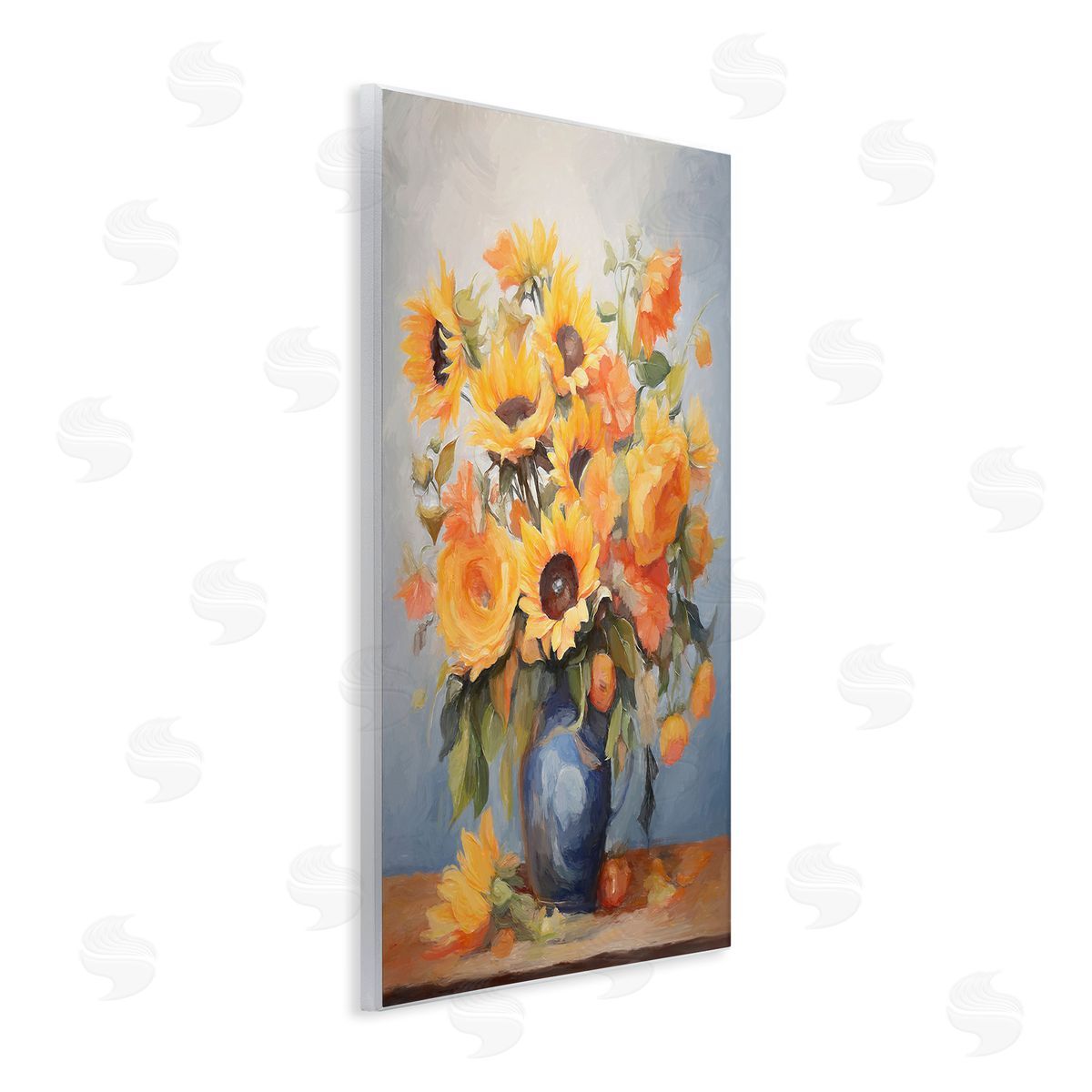 Ramona Murdock Classic Bouquet in Vase Wooden Wall Plaque Art Print