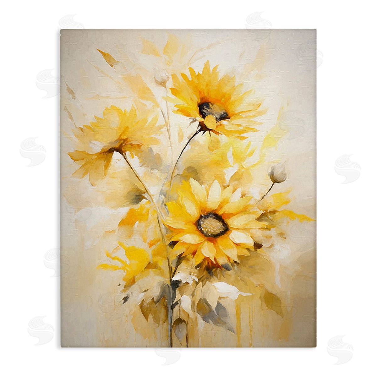 Ramona Murdock Mellow Yellow Bunches Canvas Wall Art Print