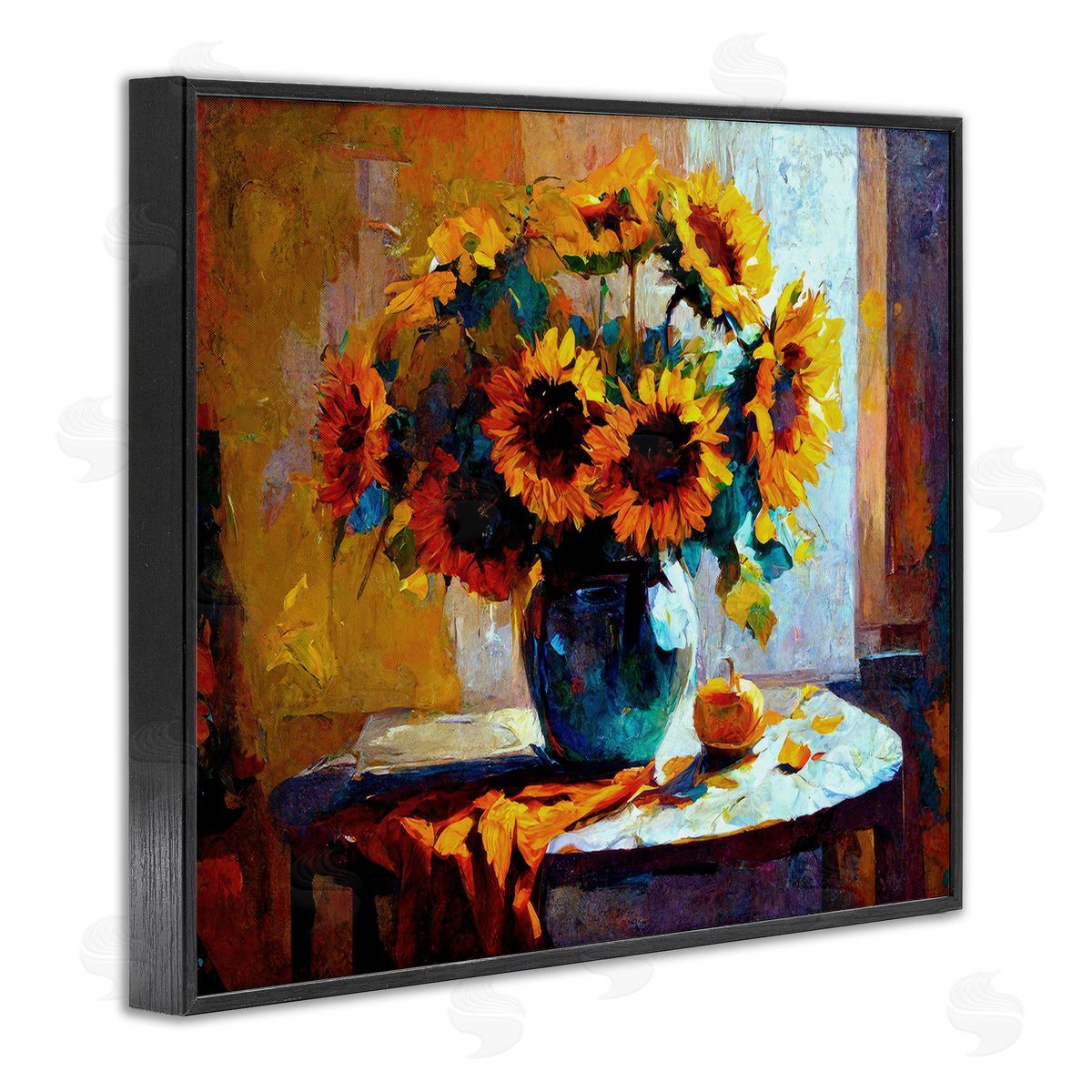 Gina Kelly Bouquet Still Life Painting Black Framed Giclee Wall Art Print