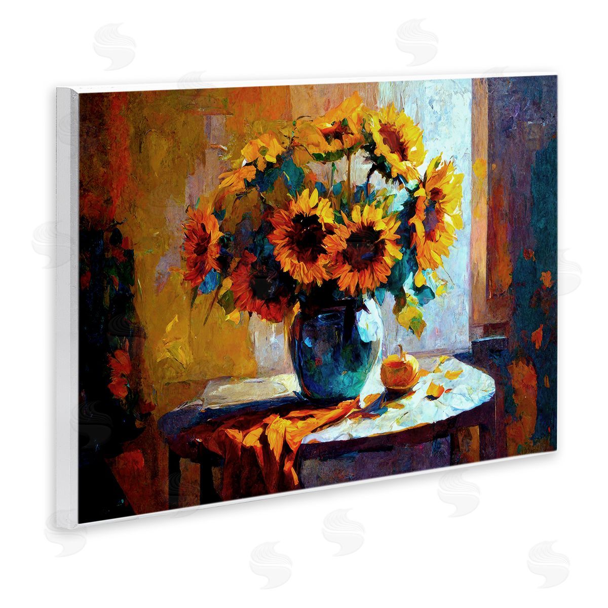 Gina Kelly Bouquet Still Life Painting Wooden Wall Plaque Art Print