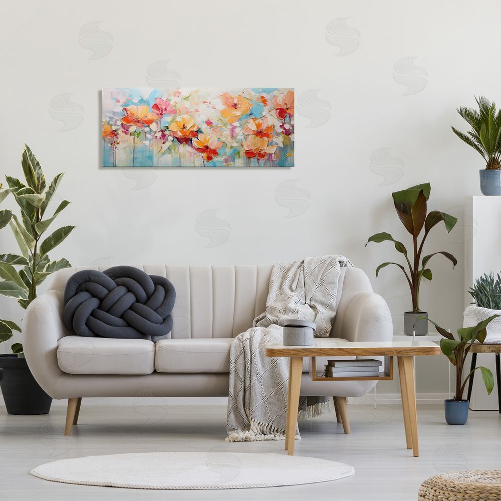 Gina Kelly Flowers with Paint Drip