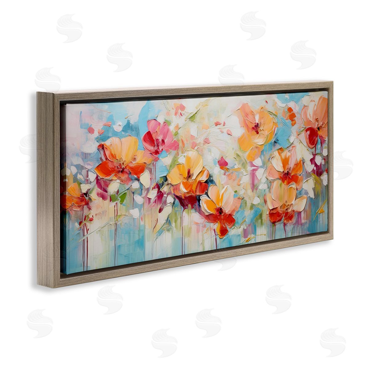 Gina Kelly Flowers with Paint Drip