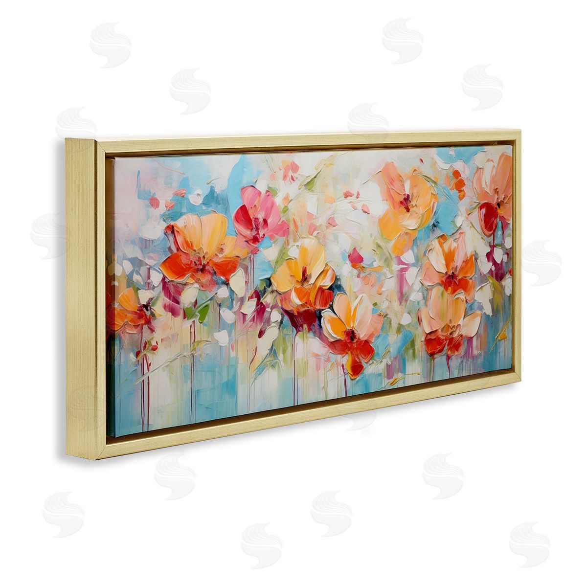 Gina Kelly Flowers with Paint Drip