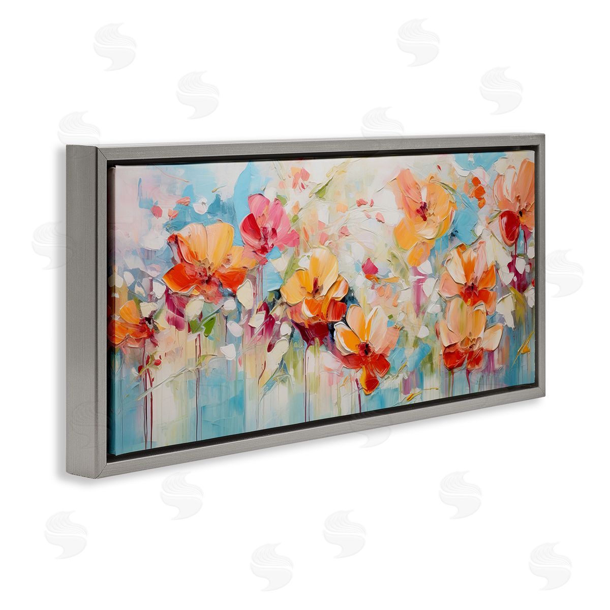 Gina Kelly Flowers with Paint Drip