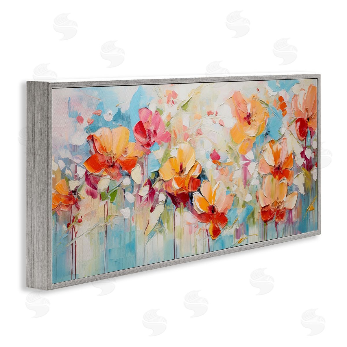 Gina Kelly Flowers with Paint Drip