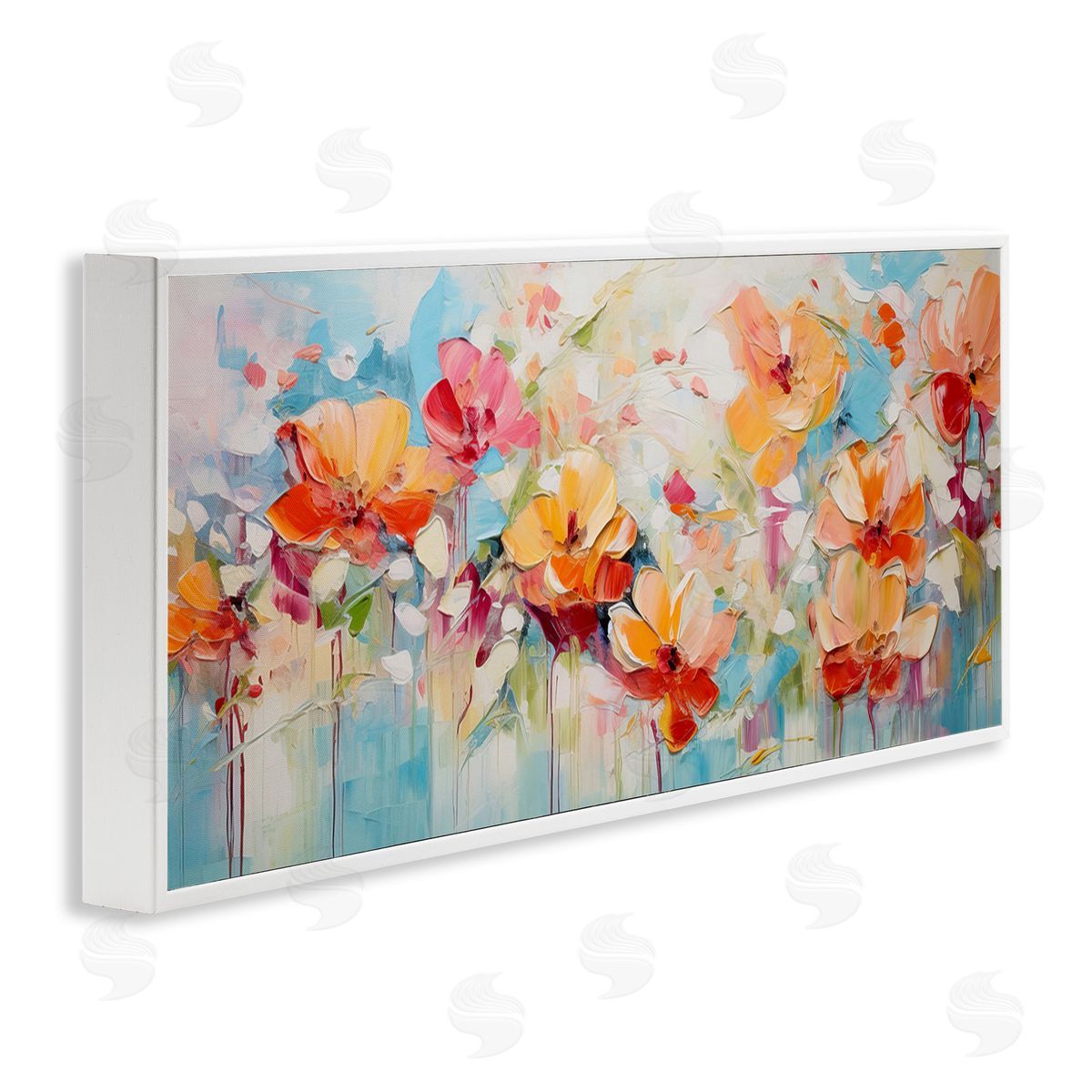 Gina Kelly Flowers with Paint Drip