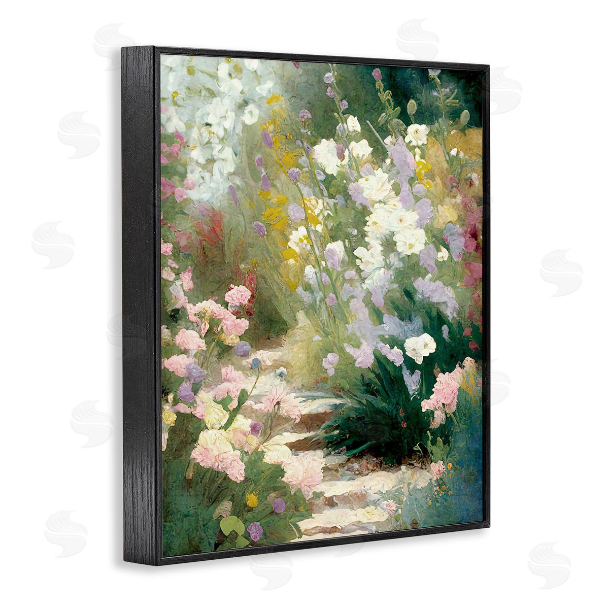 Gina Kelly Garden Flower Path Black Framed Giclee Wall Art Print