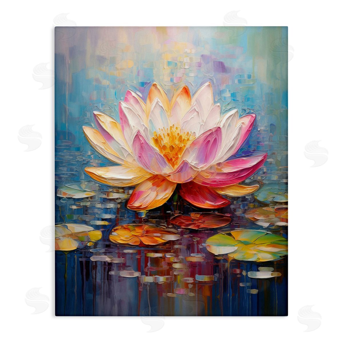 Gina Kelly Modern Lotus Bloom Canvas Wall Art Print