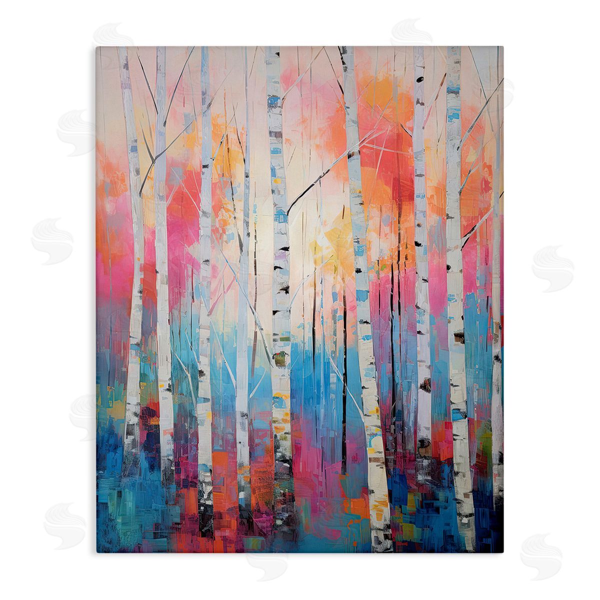 Gina Kelly Modern Hue Birch Forest Canvas Wall Art Print