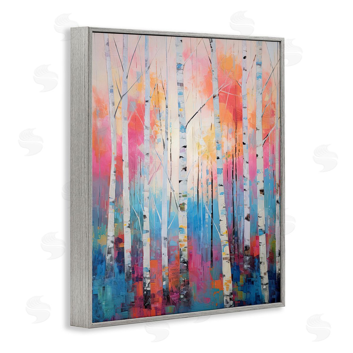 Gina Kelly Modern Hue Birch Forest Gray Framed Giclee Wall Art Print