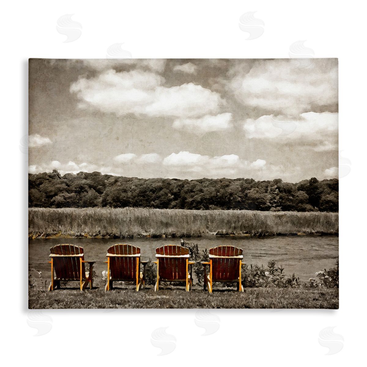 Graffitee Studios Adirondacks Lake View Canvas Wall Art Print